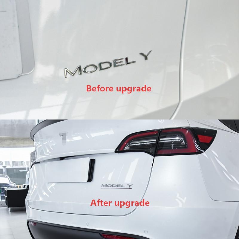 Tesla Model Y / Model YL / Model 3 Plaid Badge Emblem – Rear Trunk Logo Sticker, Performance Style Exterior Upgrade