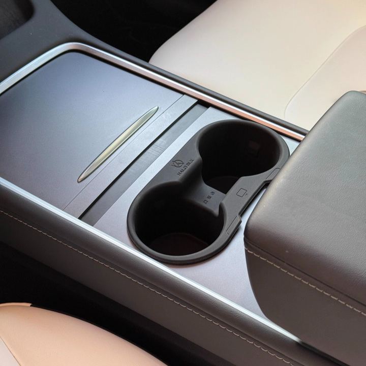 Tesla Model 3 / Model Y Cup Holder Insert – Silicone Cup Slot Stabilizer, Center Console Cup Holder Cushion, Anti-Slip Cup Sleeve