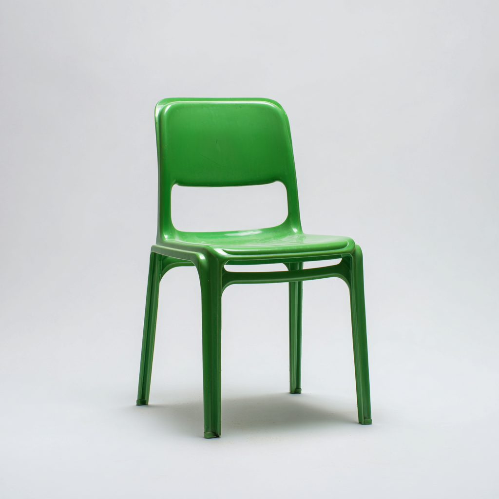 Sedia da pranzo in plastica 50x48x82 cm - verde - per sala da pranzo - design moderno impilabile-Oakupmart