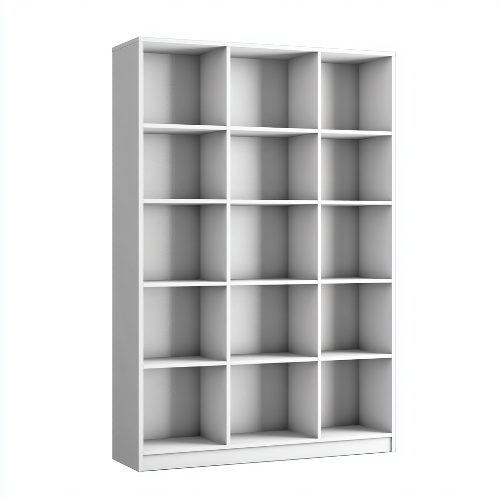 Librerie in legno MDF 90x35x180 cm - bianco - per ufficio - design essenziale-Oakupmart