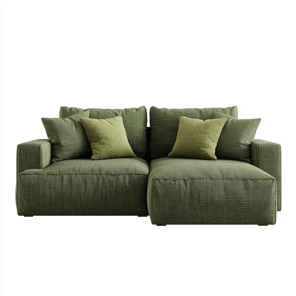 Divano a 3 posti - rivestimento in tessuto - 240x100x85 cm - verde - design moderno per soggiorno-Oakupmart