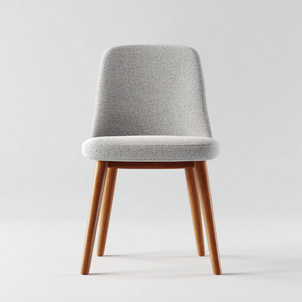 Sedia da pranzo in legno e tessuto 46x52x82 cm - grigio - per sala da pranzo - design moderno-Oakupmart