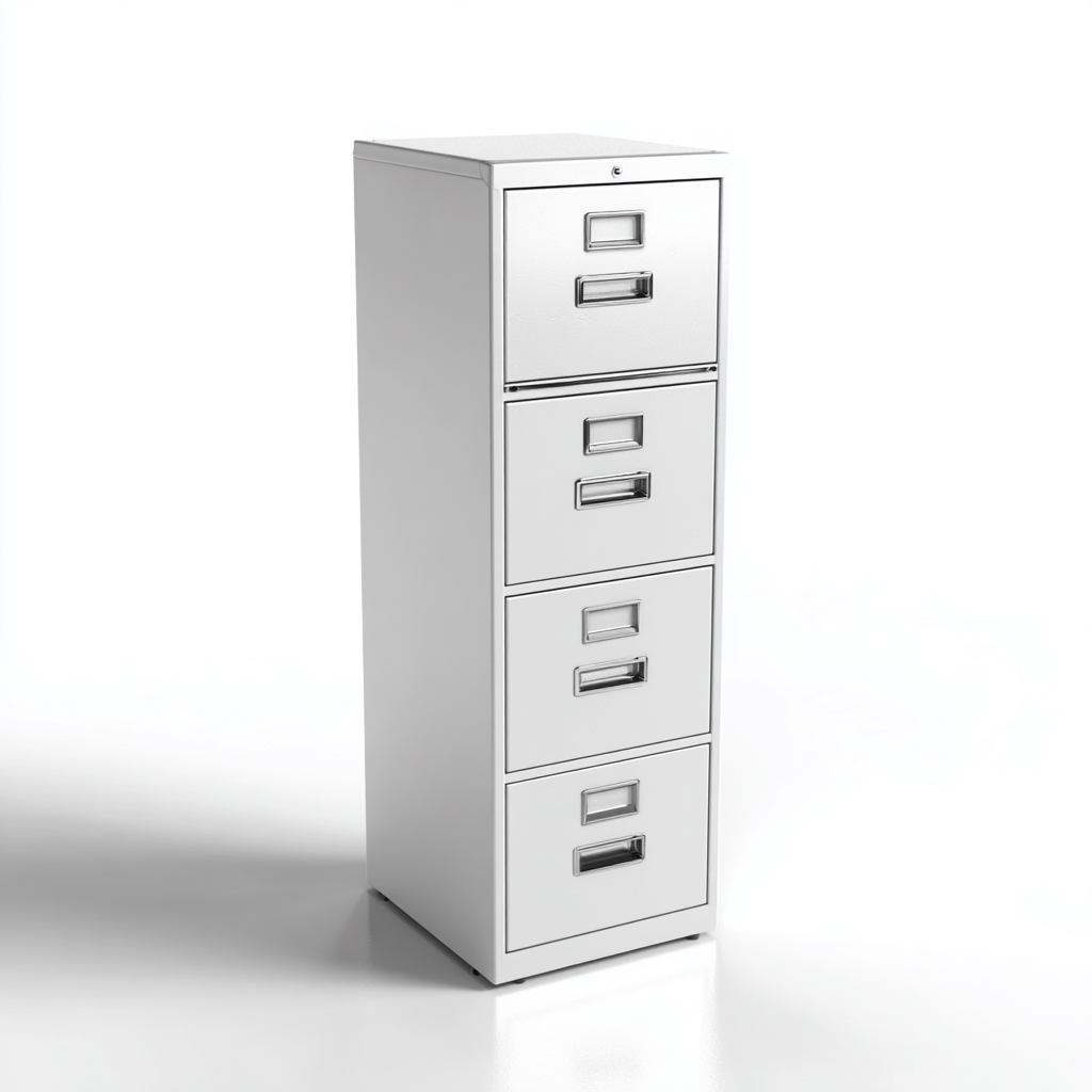 Armadio per ufficio in metallo 40x50x130 cm - bianco - adatto per ufficio - archiviazione documenti - design industriale-Oakupmart