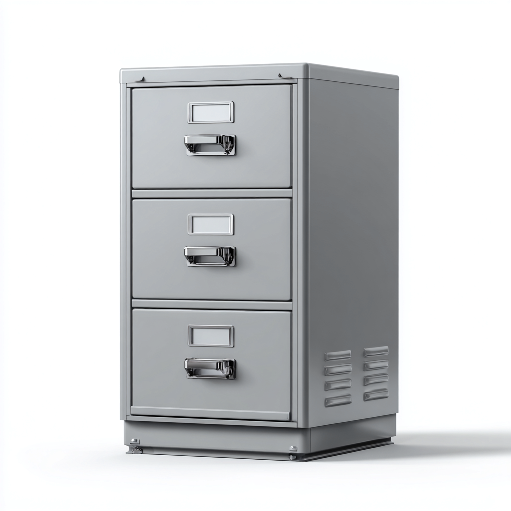 Armadio per ufficio in metallo 45x50x70 cm - grigio - adatto all ufficio - design industriale-Oakupmart