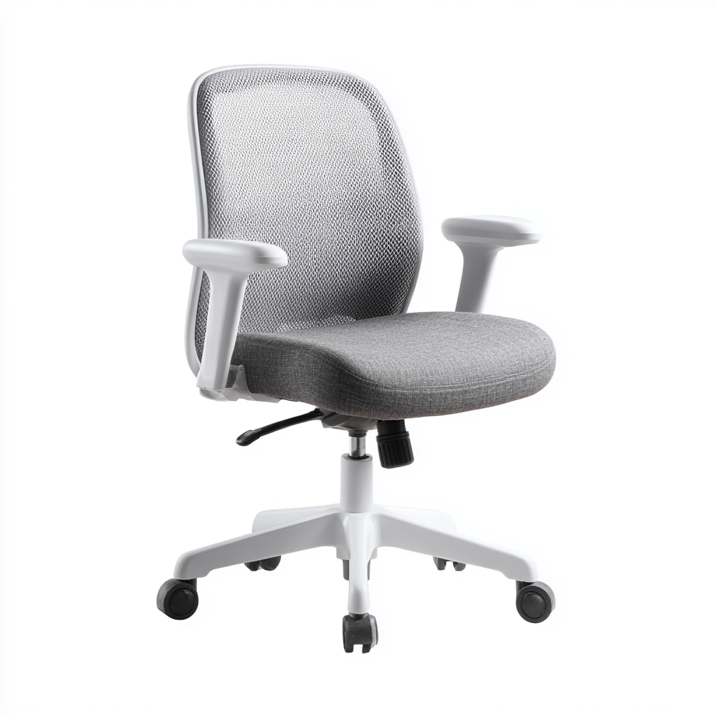 Sedia da ufficio ergonomica con schienale in rete 60x62x102 cm - grigio - per ufficio - design funzionale-Oakupmart