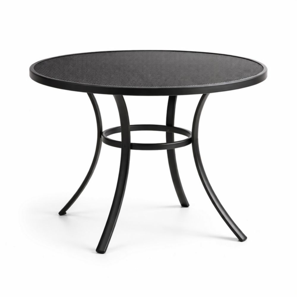 Table ronde en fer noir diamètre 90 cm