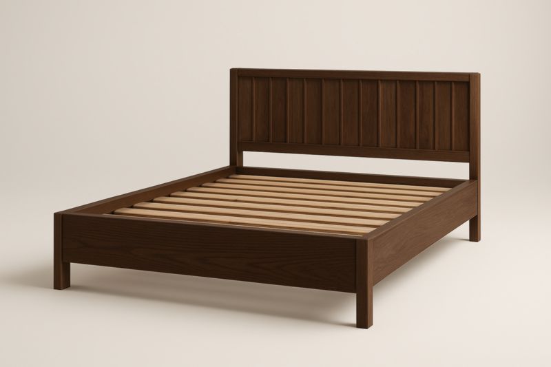 Letto matrimoniale in legno massello 200x160 cm Marrone