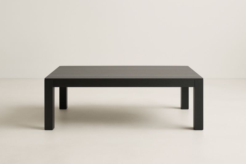 Table basse rectangulaire en MDF noir