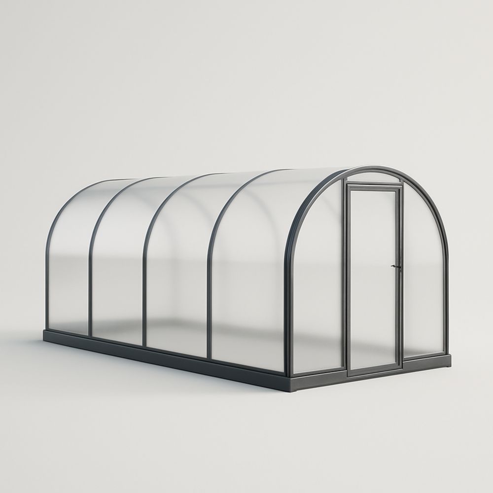 Serre de Jardin en Polycarbonate et Aluminium Arqué 400x200x180cm