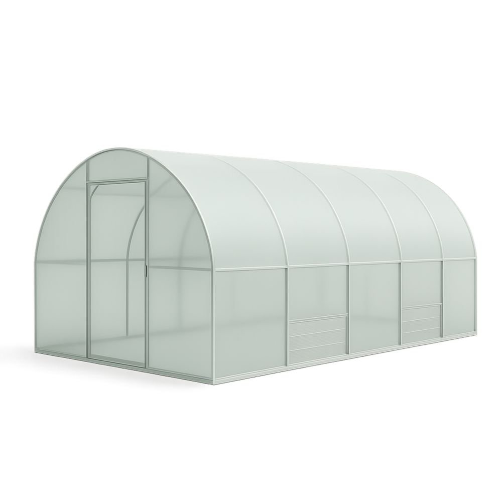 Serre Tunnel en Acier Galvanisé et PVC 3x4x2m