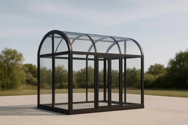 Serre Jardin Aluminium Verre Trempé Noir 300x200x250 cm