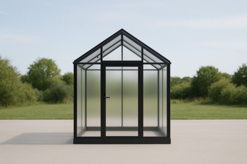 Serre en aluminium et verre trempé noir 267x190x250 cm