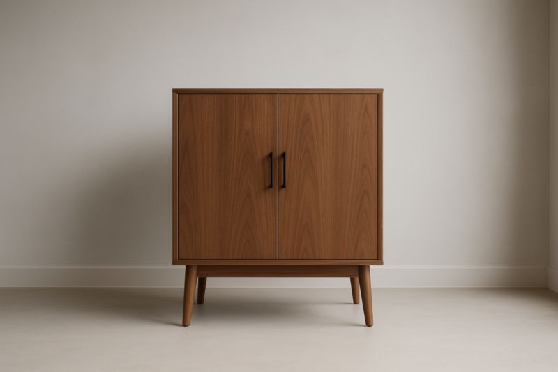 Credenza legno MDF noce 90x40x105 cm