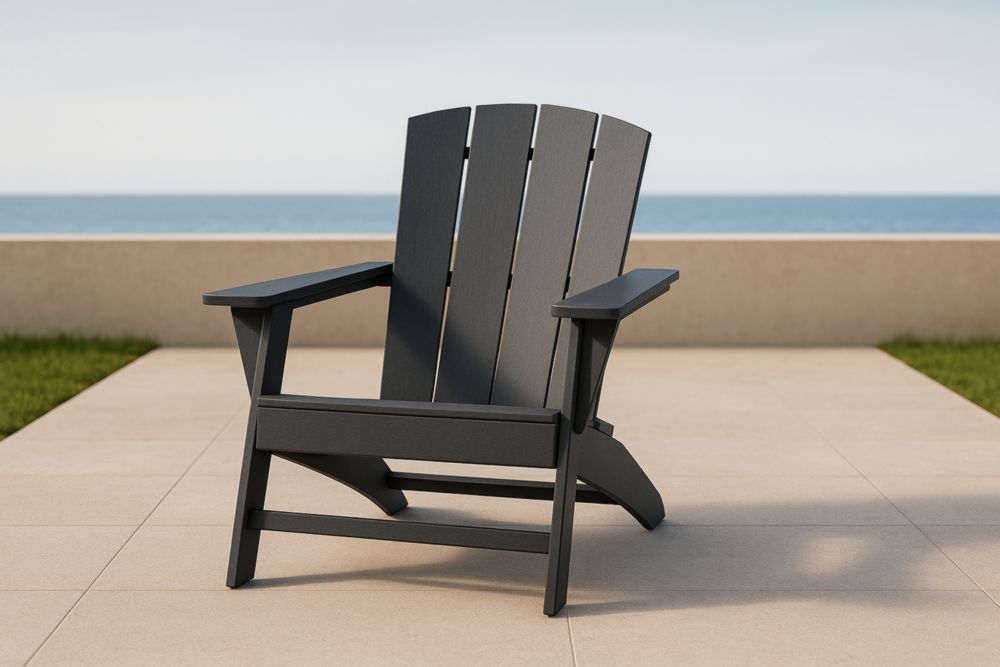 Sedia da Giardino in Polietilene Grigio Antracite