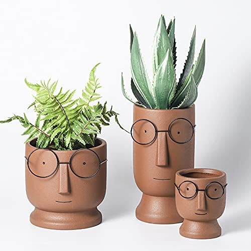 Face Planters Pots 3 Sets