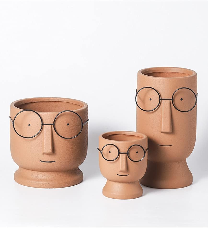 Face Planters Pots 3 Sets