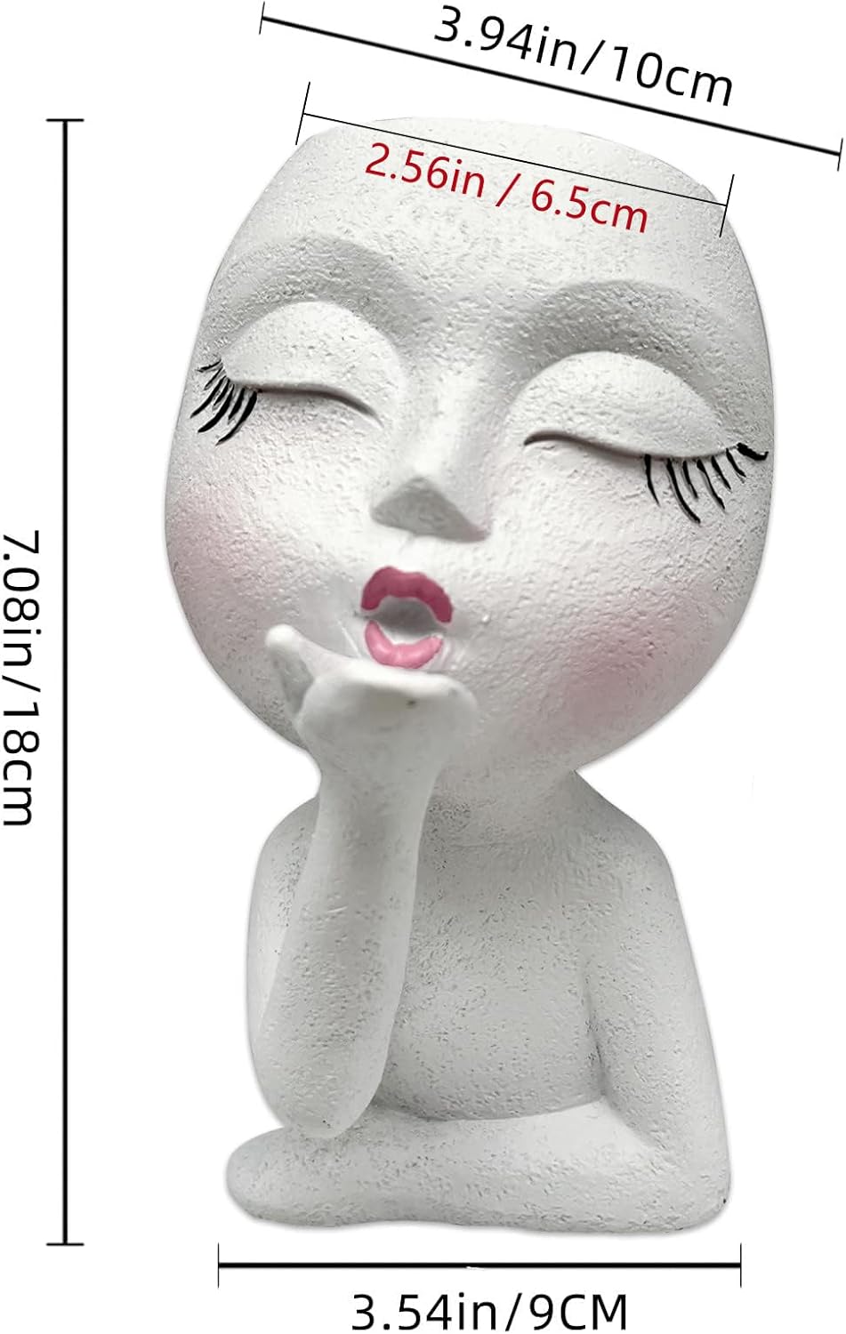 Handmade Face Flower Pots Standing Air Kiss