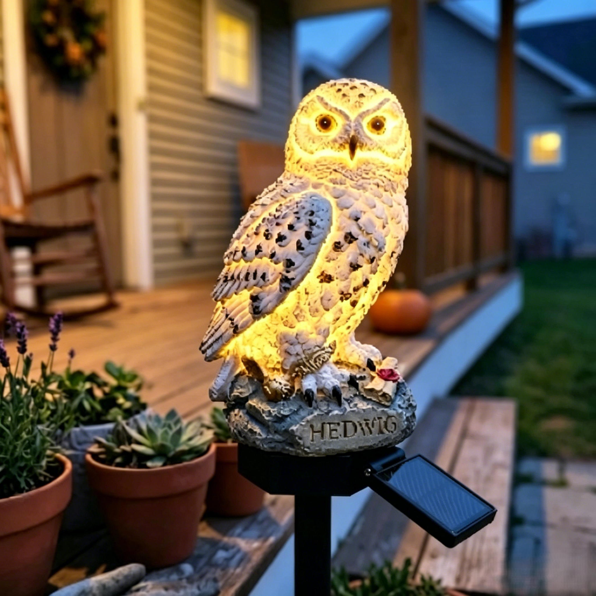 ⭐ Wizarding Themed Solar Garden Stake Lights | 2 Styles Magical Castle & Owl Outdoor LED Landscape Lamp