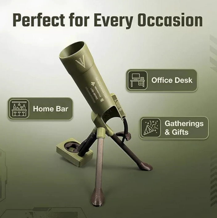🚀 Mortar-Style Bottle Launcher – Heavy-Duty Hands-Free Opener for Bar & Desk 🍻✨