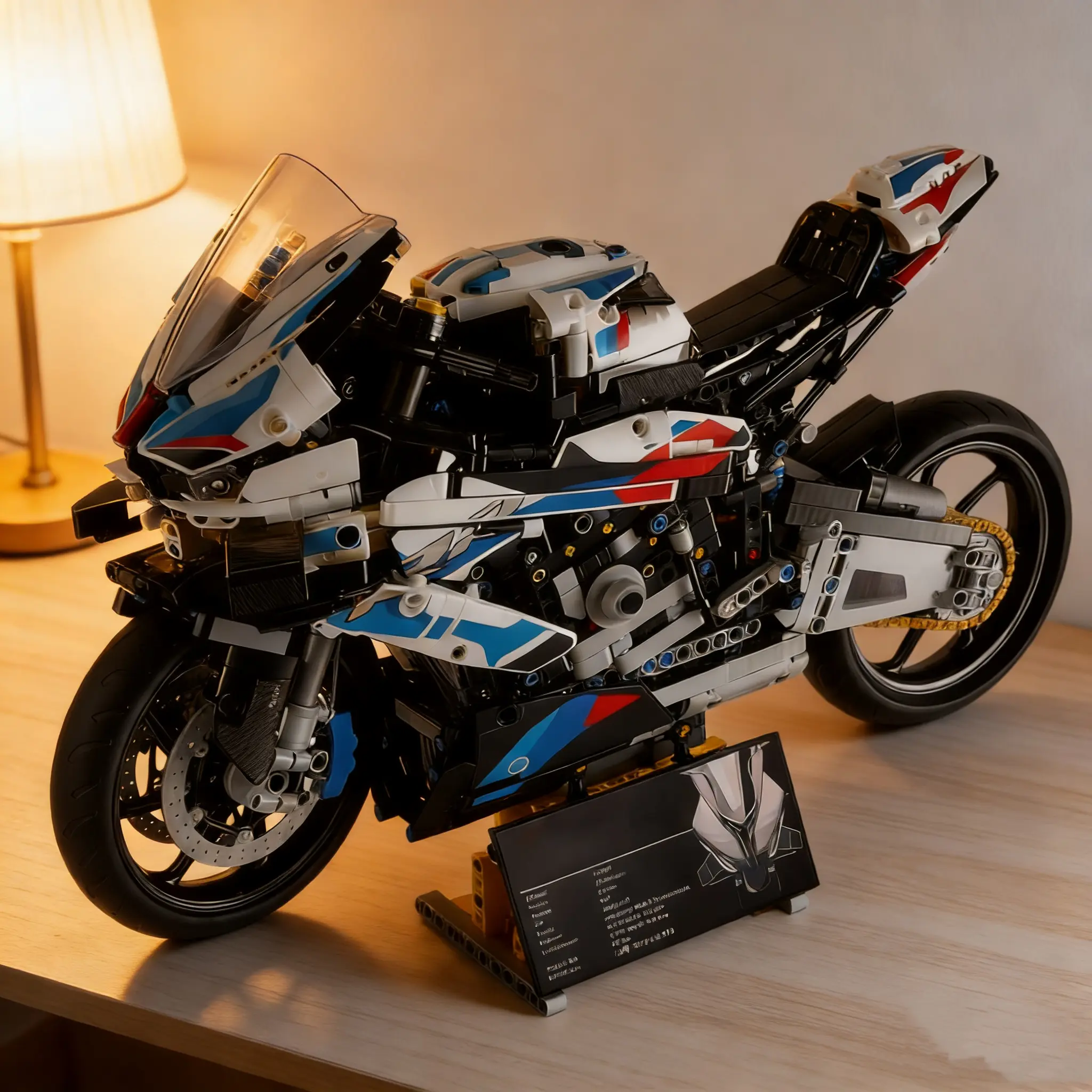 1920 Pieces, 1:5 Technic Motorcycle Model Kit for Adults, 19 inches long, Build and Display Set with Authentic Features, Motorcycle Gift Idea