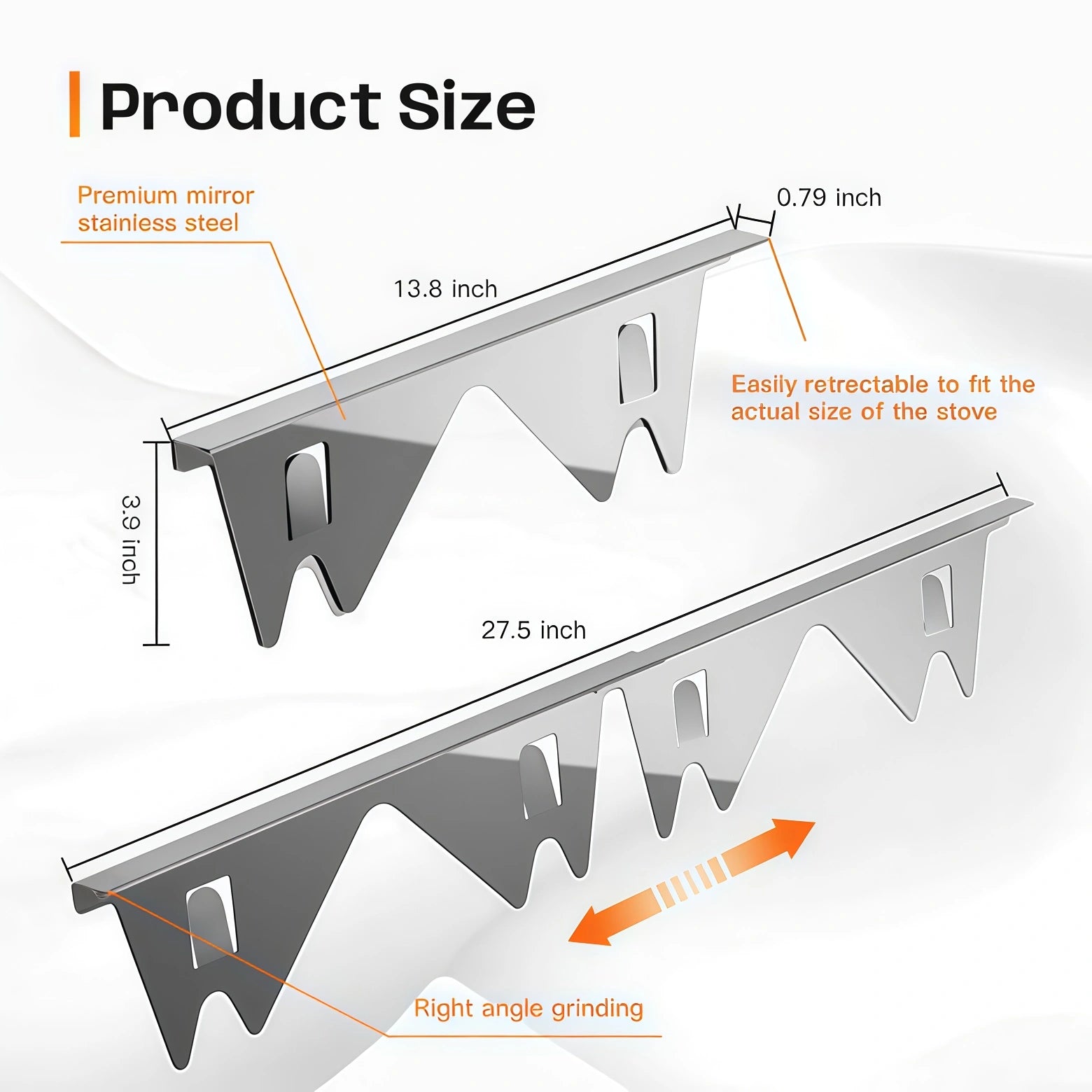 Coocoe Heat Resistant Stainless Steel Stove Gap Cover