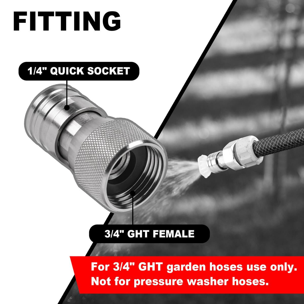 Coocoe Garden Hose to Mini Power Washer Adapter
