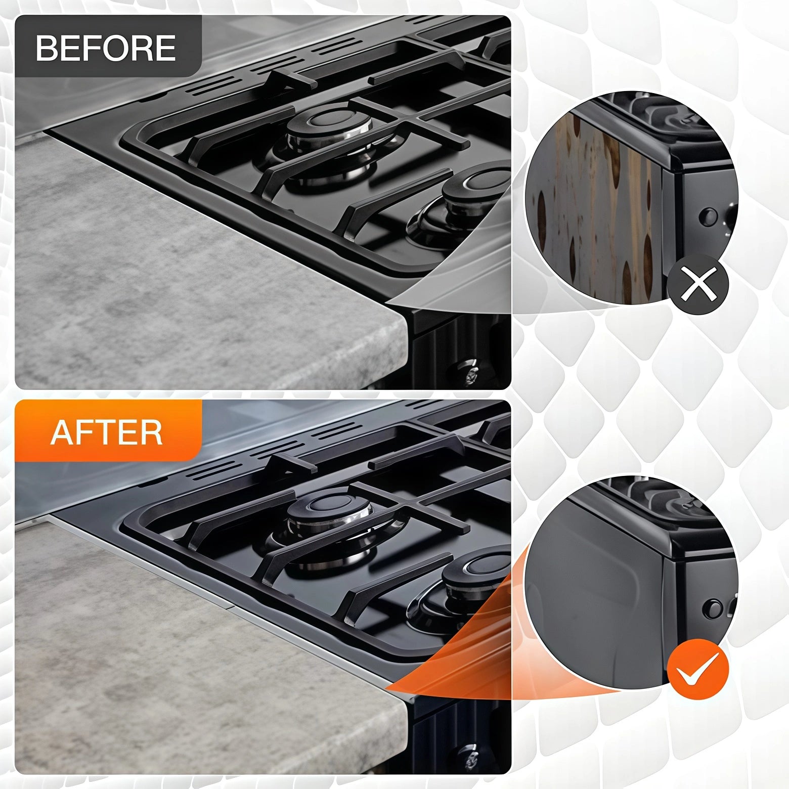 Coocoe Heat Resistant Stainless Steel Stove Gap Cover
