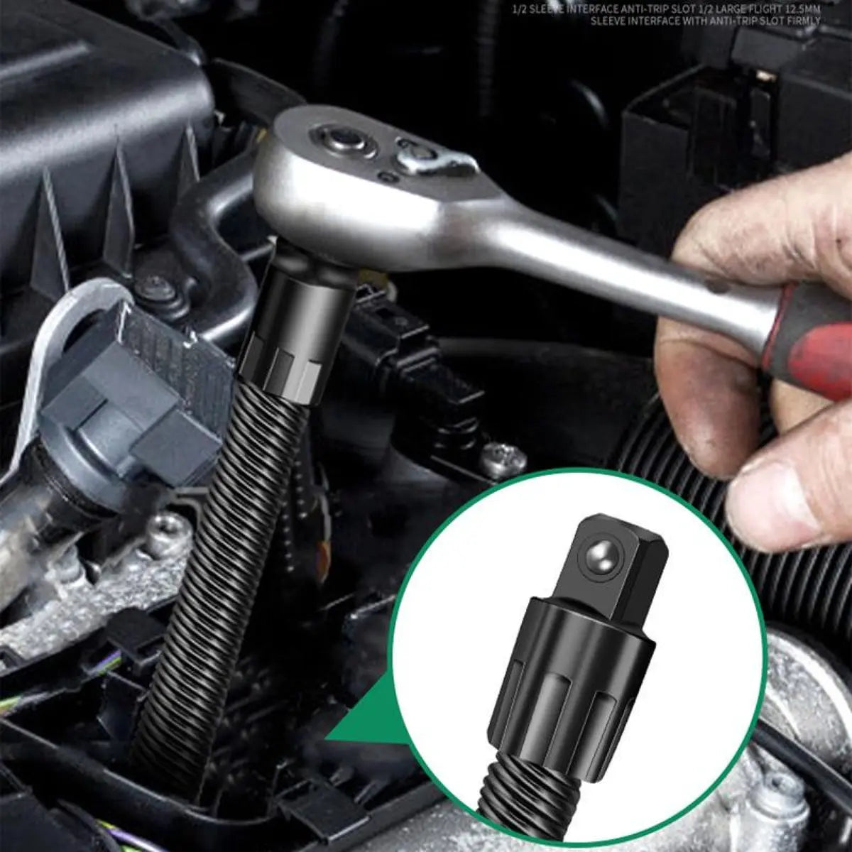 Coocoe 1/2 Flexible Shaft Extension Extender Torque Socket