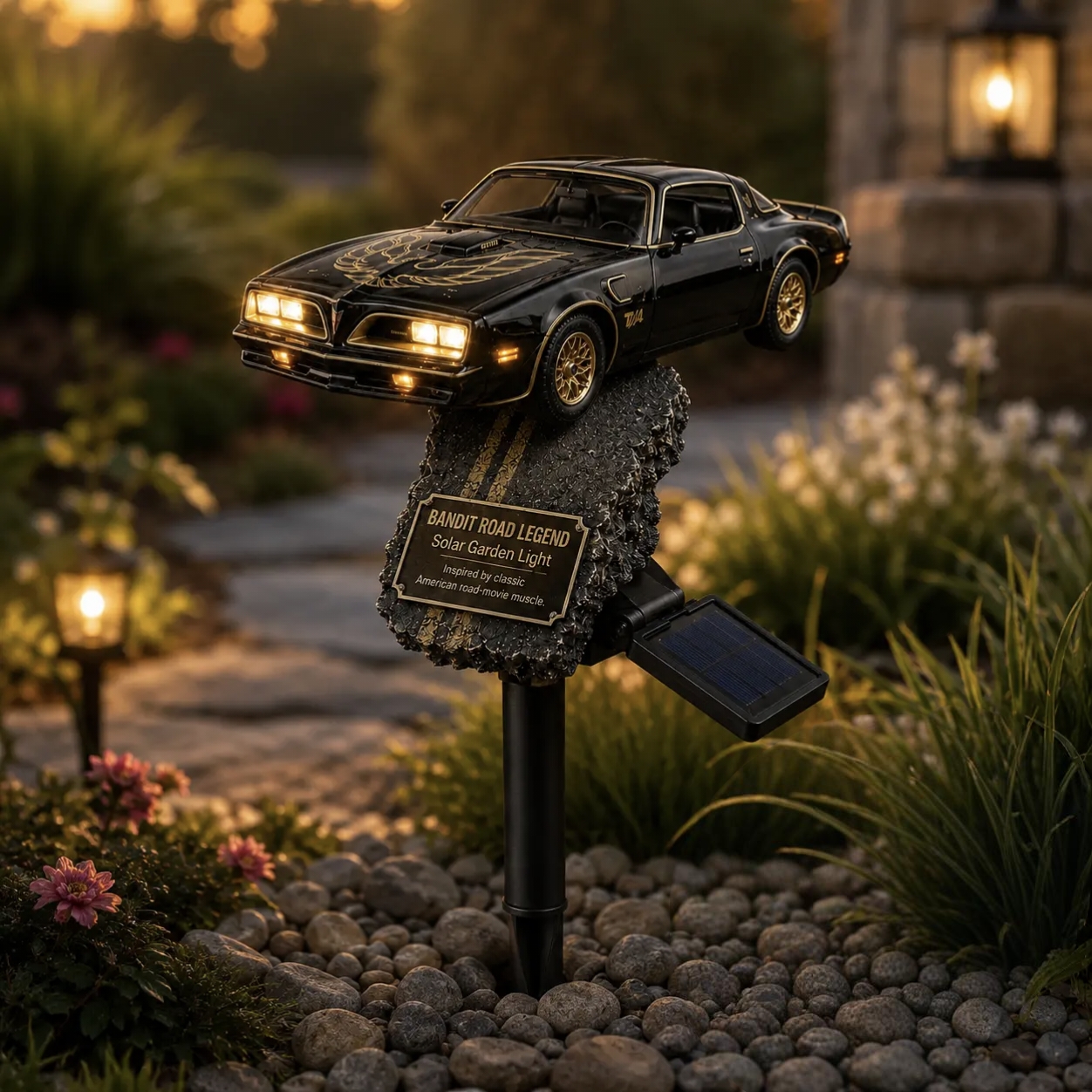 Bandit Road Legend Muscle Car Solar Garden Light