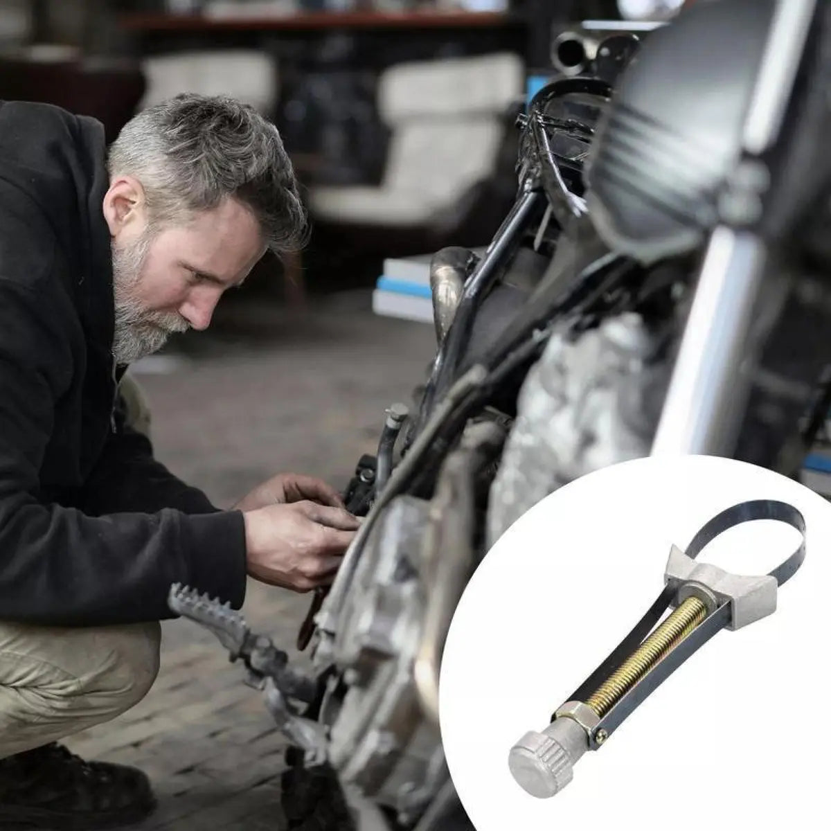 Coocoe Adjustable Diameter Car Oil Filter Strap Wrench