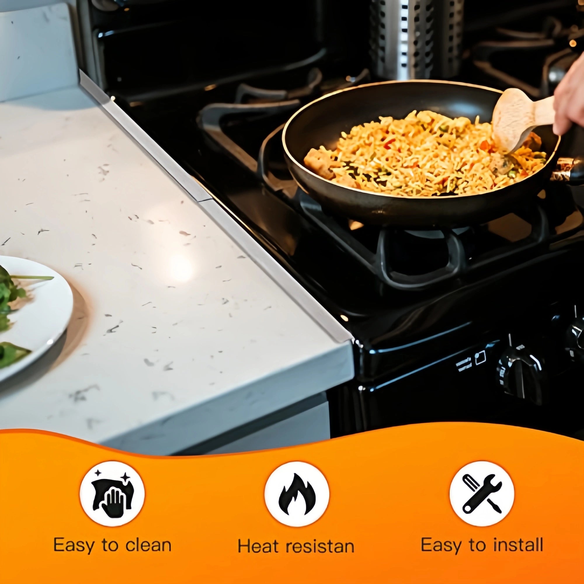 Coocoe Heat Resistant Stainless Steel Stove Gap Cover