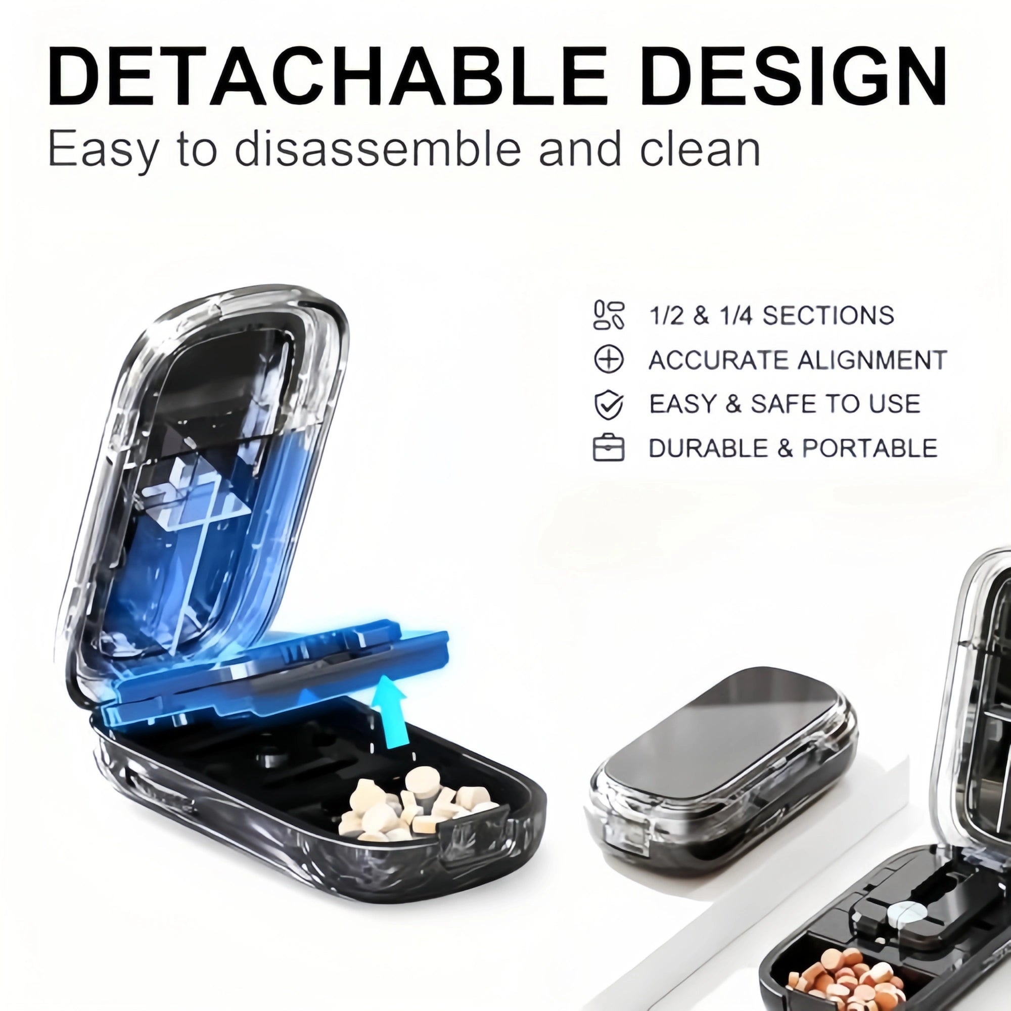 Coocoe Adjustable Precision Pill Cutter Splitter