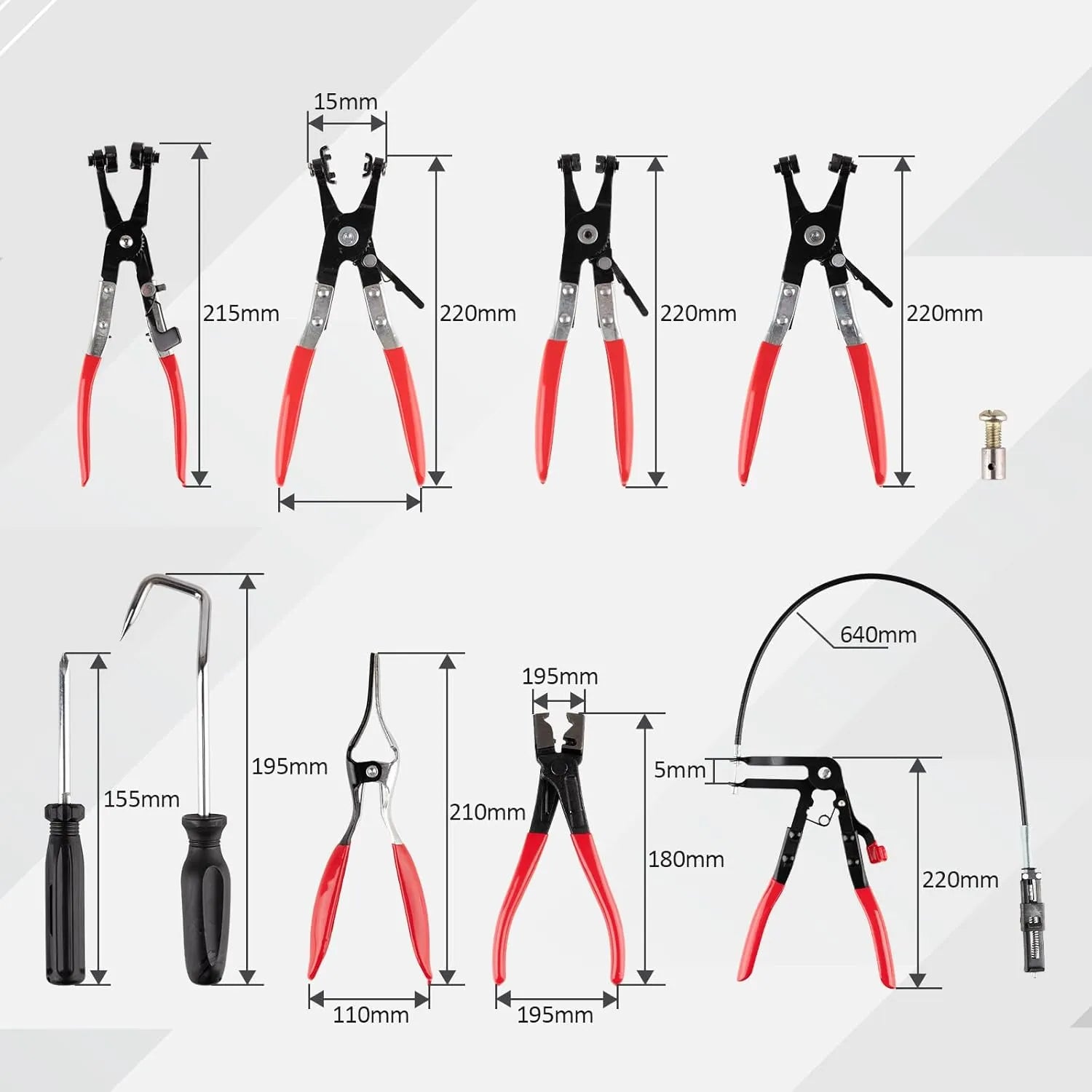 Coocoe Flexible Hose Clamp Pliers Set