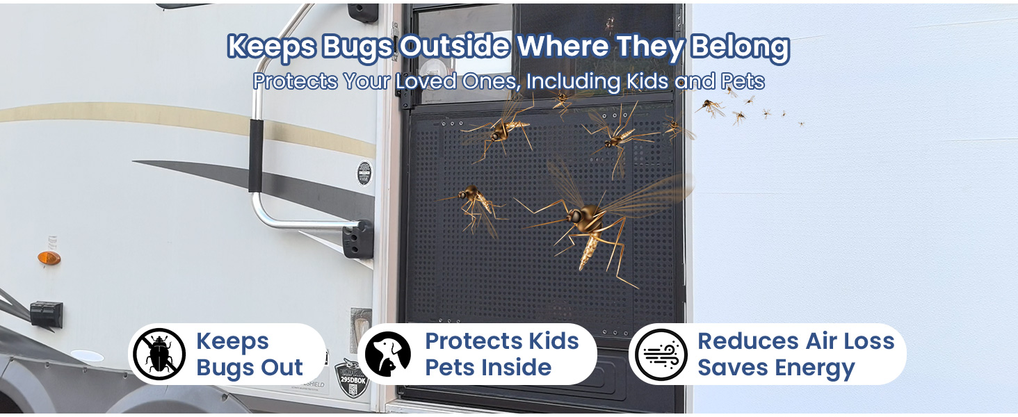 automatic screen door closer, RV privacy, safe camping