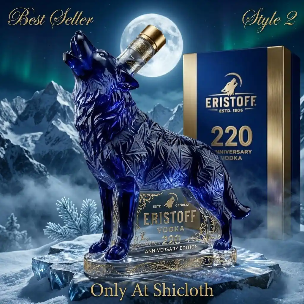 Eristoff Vodka Wolf 220 Anniversary Whiskey Bottle