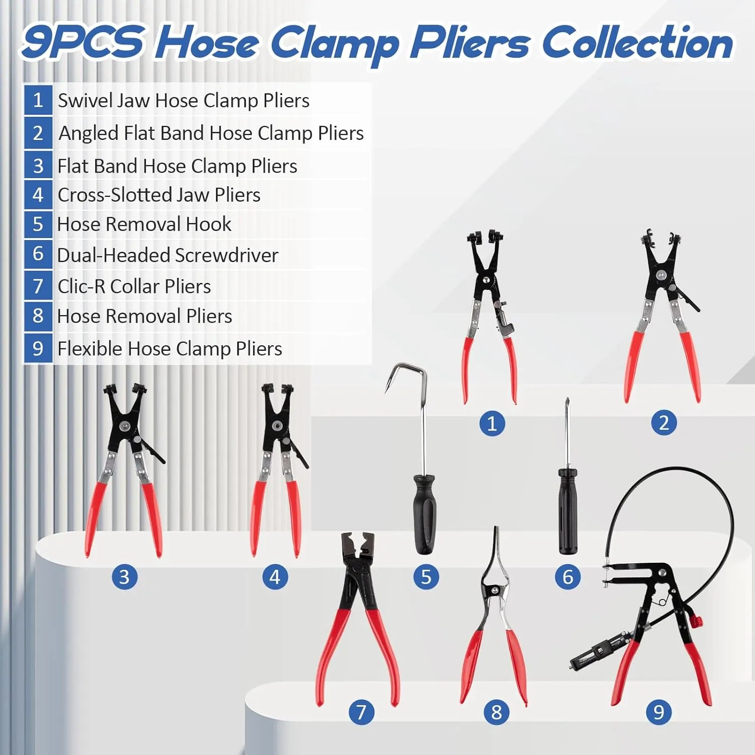 Coocoe Flexible Hose Clamp Pliers Set