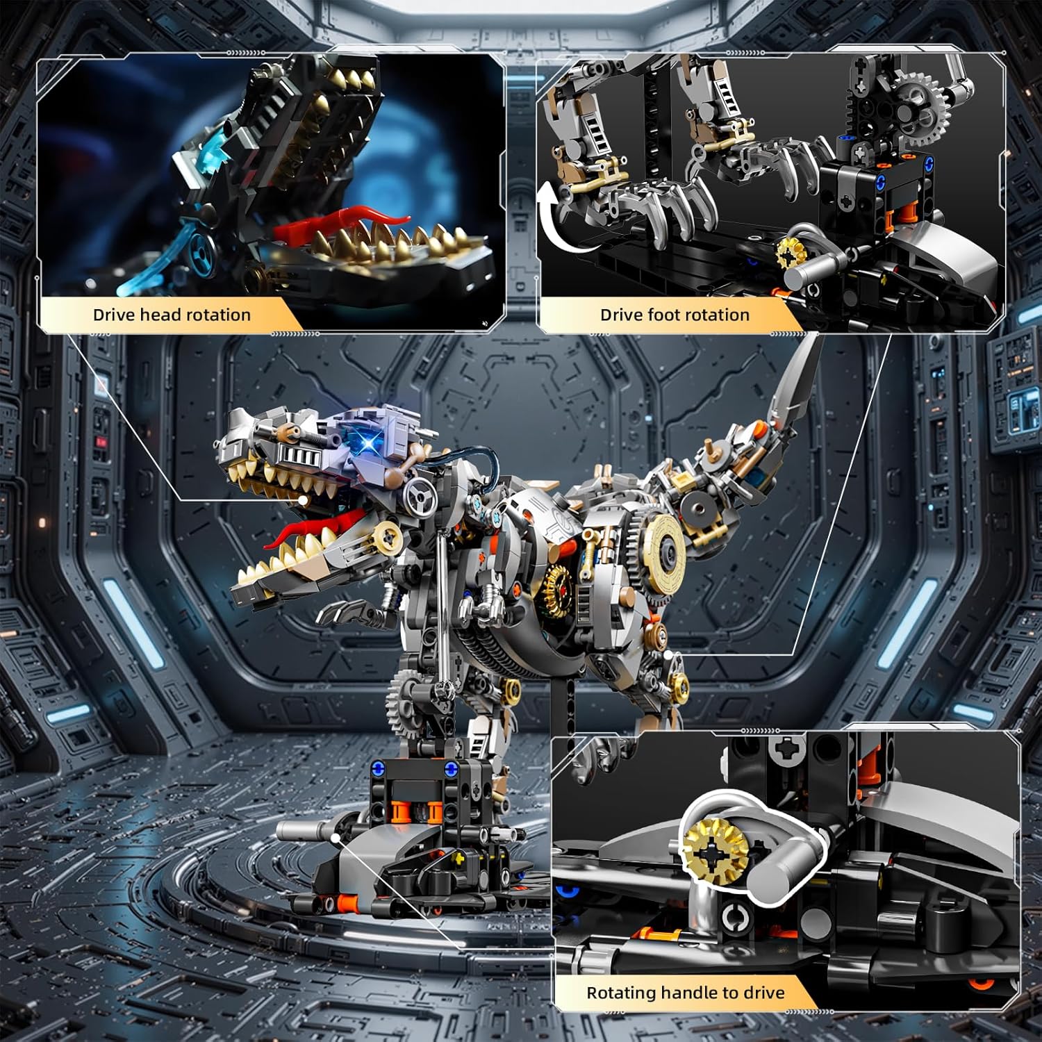 Mechanical Tyrannosaurus Building Blocks Set,T Rex Model Home Decor Gift for Adults Teens Kids Boys(1268PCS) Mechanical Tyrannosaurus Building Blocks Set,T Rex Model Home Decor Gift for Adults Teens Kids Boys(1268PCS)