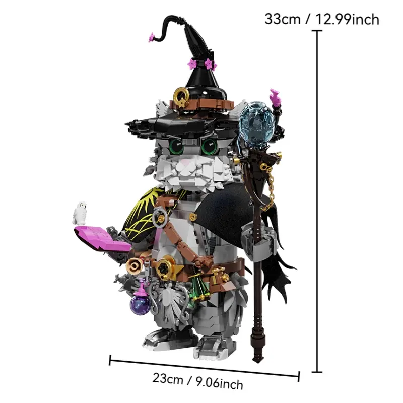 Wizard Cat Magic Animal Building Blocks Set Educational DIY Toys