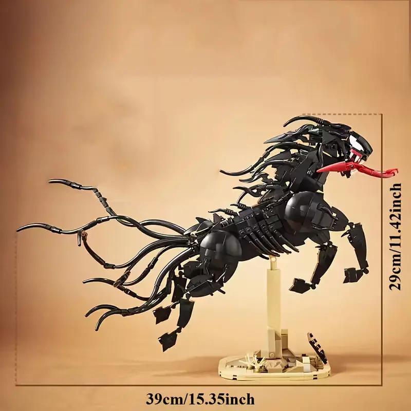 Animal Building Blocks Toy, War Horse Model Assembly Kit, DIY Adult Construction Set