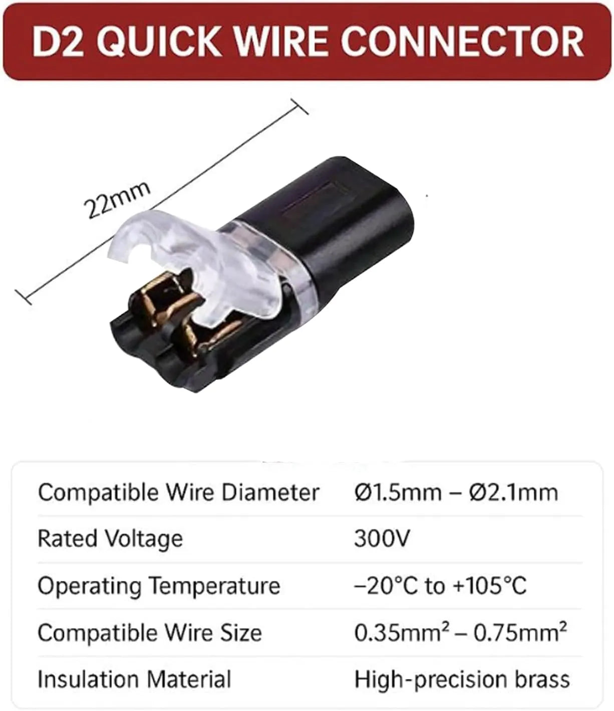 Coocoe Double Wire Quick Clip Plug-In Connector Set