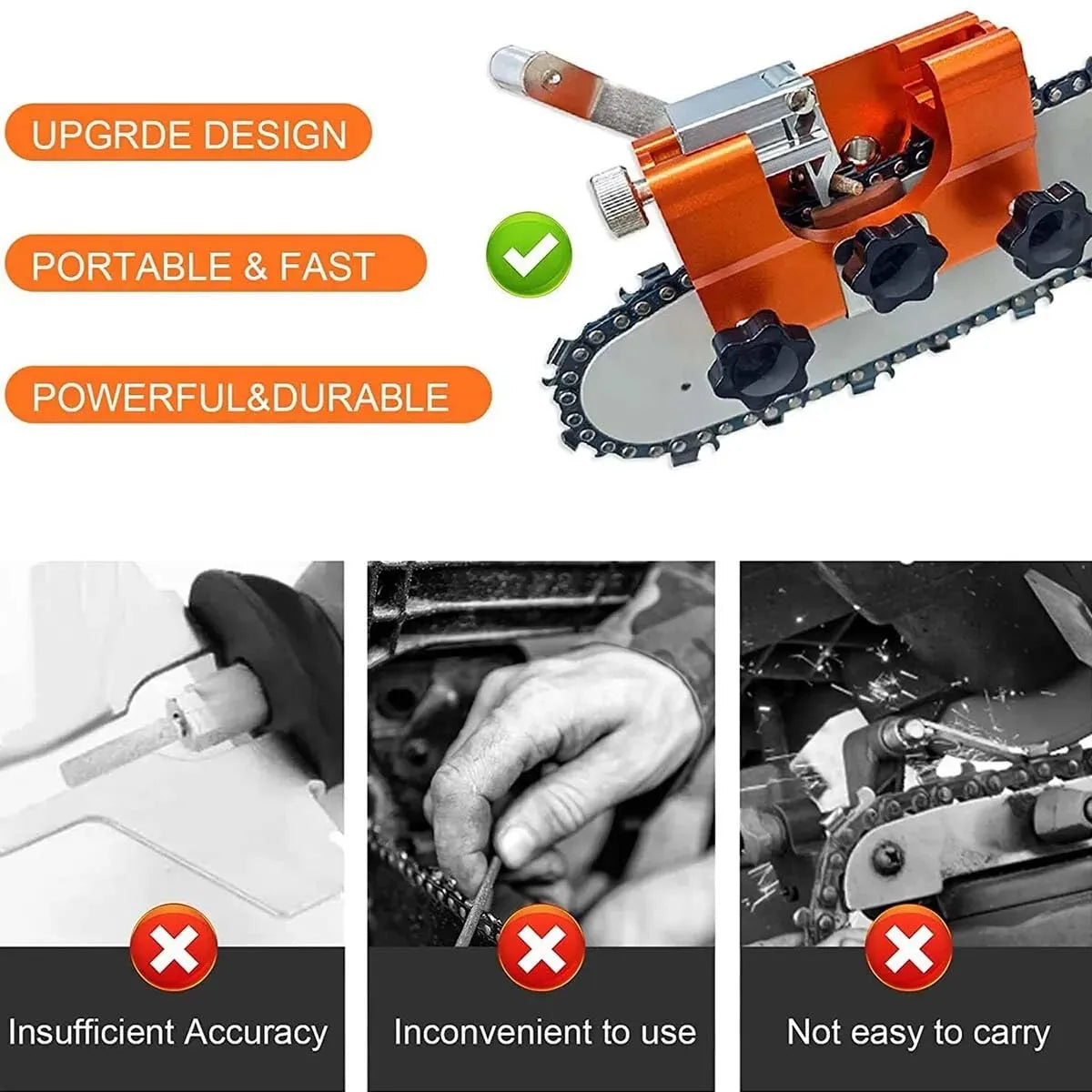 Coocoe Portable Chainsaw Chain Sharpener Kit