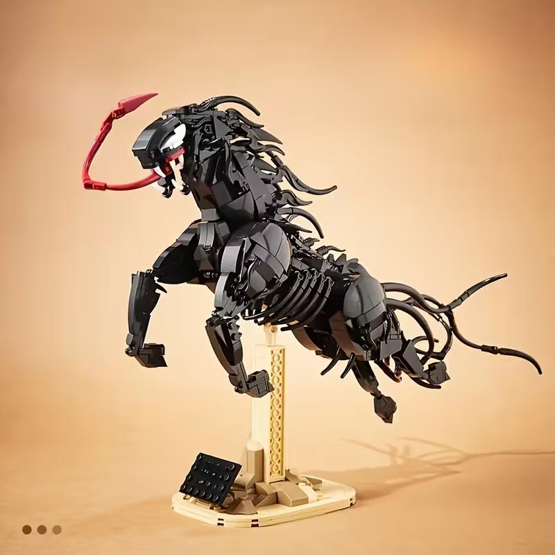 1000pcs Animal Building Blocks Toy, War Horse Model Assembly Kit, DIY Adult Construction Set, Holiday Gift Christmas Halloween Collection