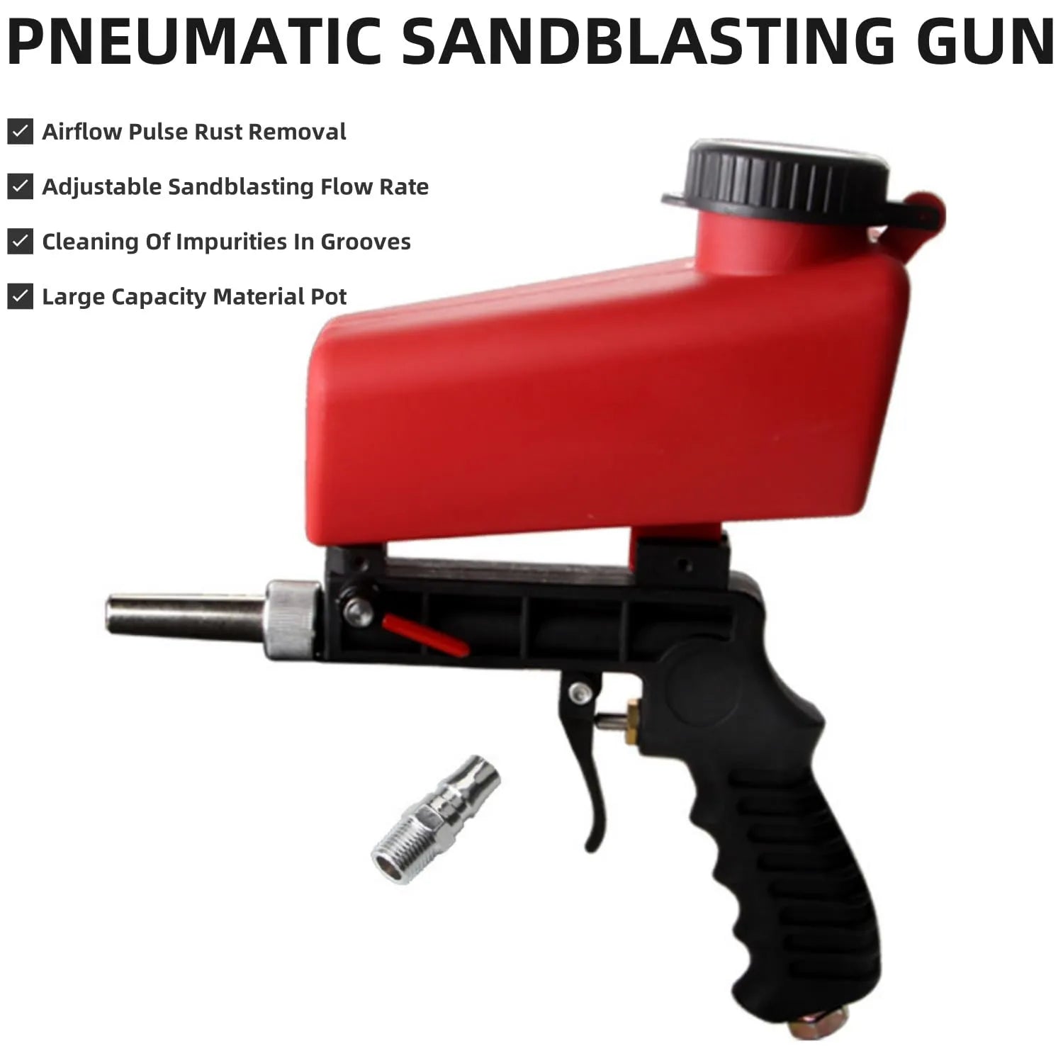 Coocoe Portable 90 PSI Pneumatic Sandblaster Gun Kit
