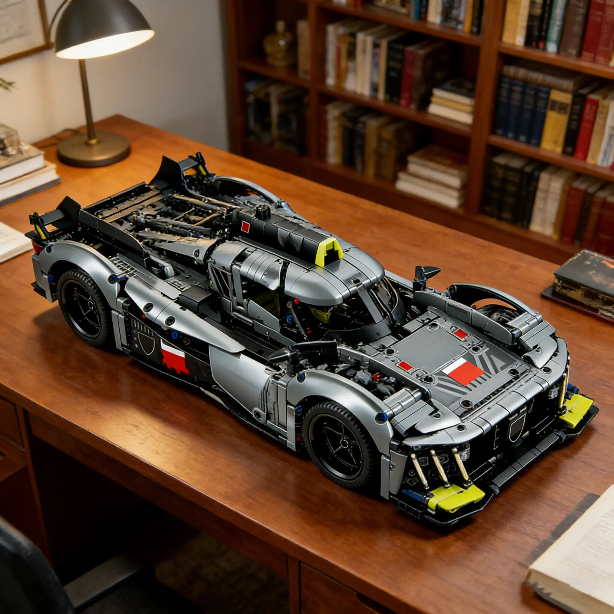 Technic 9X8 24H Hybrid Hypercar Collectible Race Car Building Kit for Adults and Teens,  20.1 inches, 1775 pieces. 1:10 Scale Racing Car Model, Gift for Motorsport Fans