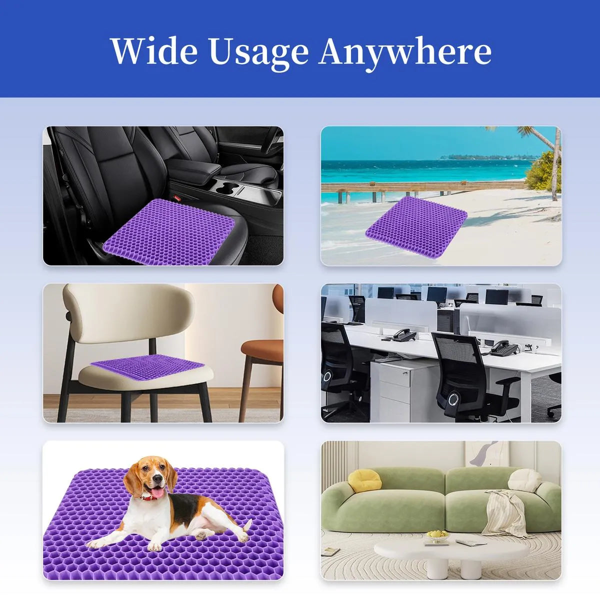 Coocoe Pressure Relief Gel Seat Cushion