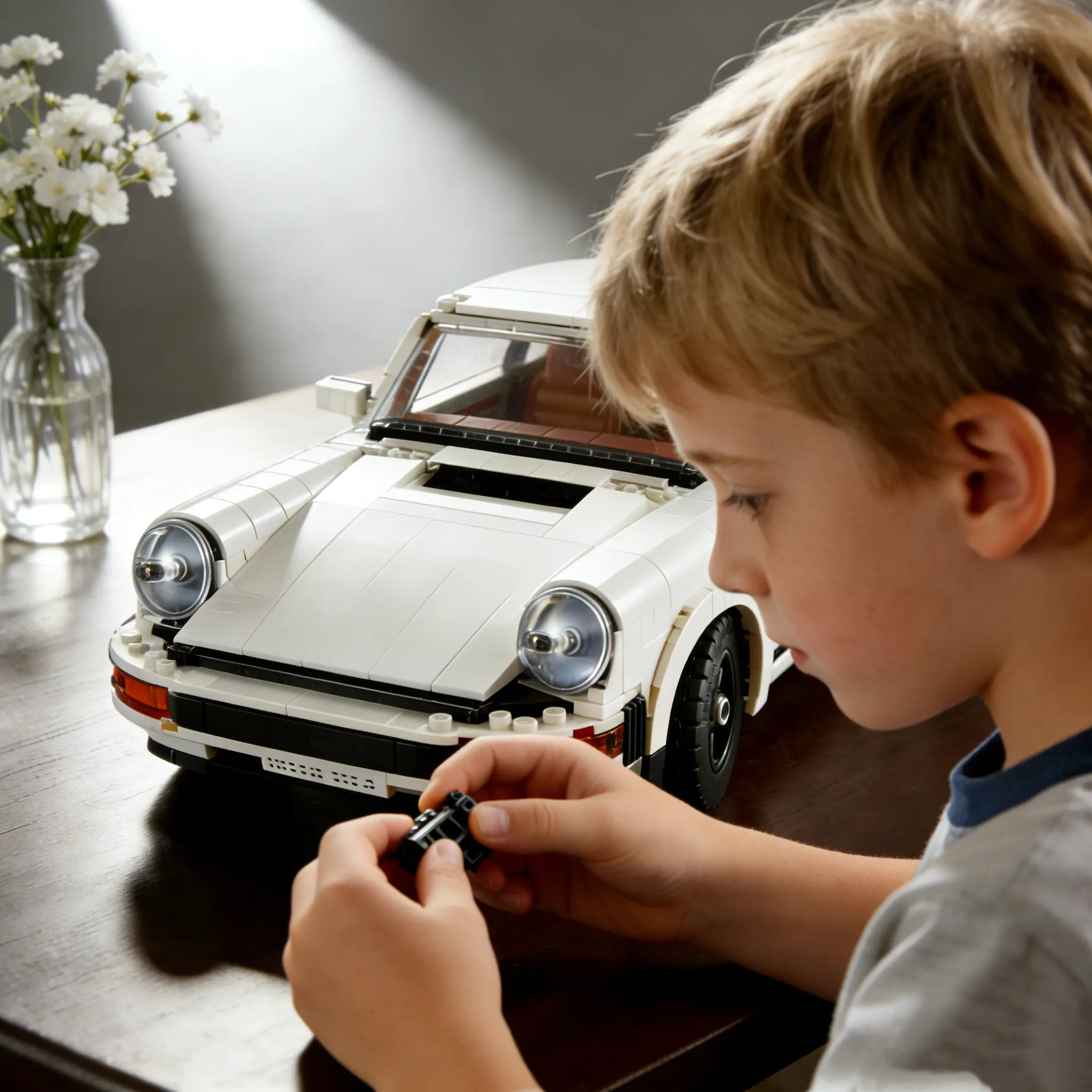 1458 Pieces Building Set, Collectible Turbo Targa, 2in1 Race Car Model Kit for Adults and Teens to Build, 14 inches in length, Gift Idea