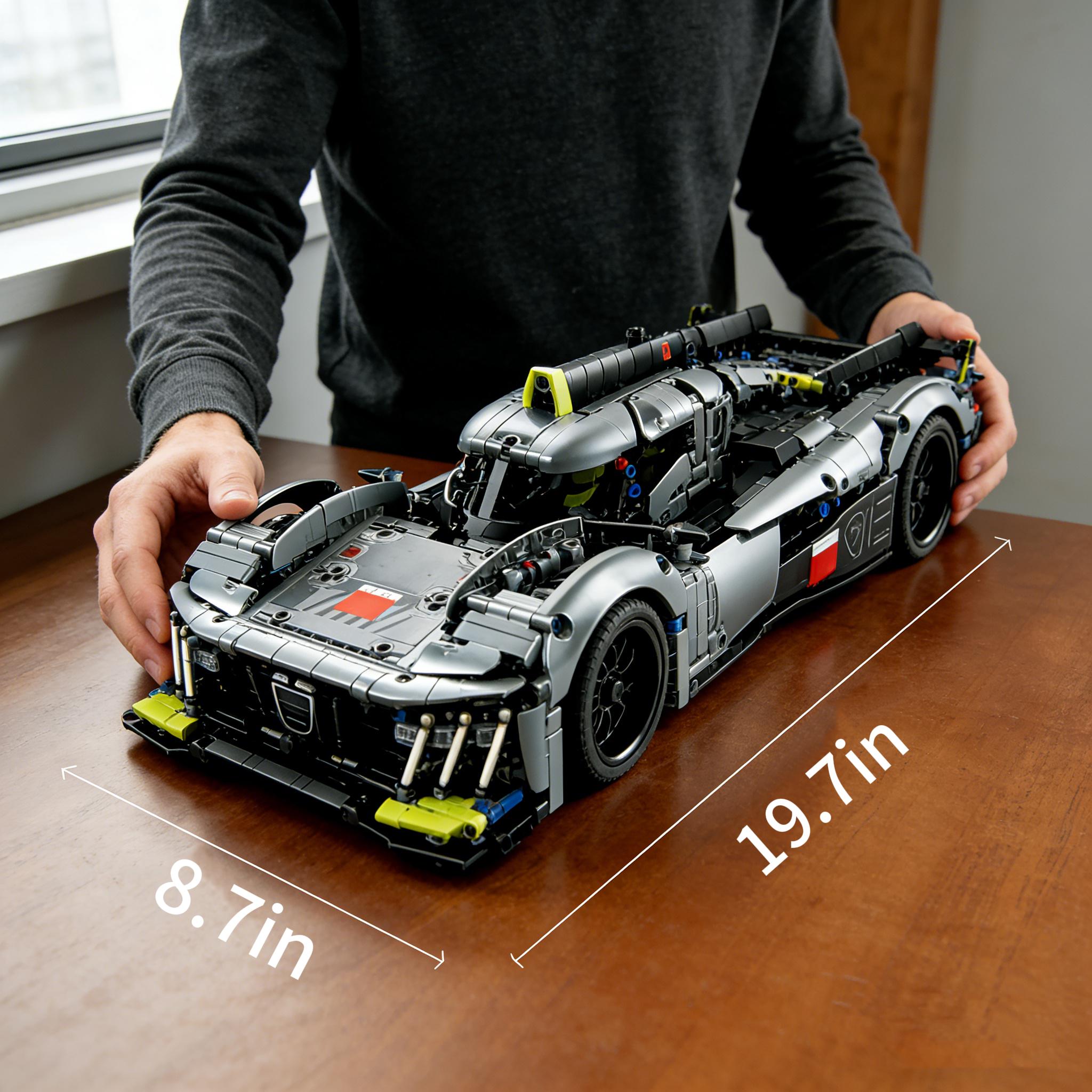 Technic 9X8 24H Hybrid Hypercar Collectible Race Car Building Kit for Adults and Teens,  20.1 inches, 1775 pieces. 1:10 Scale Racing Car Model, Gift for Motorsport Fans