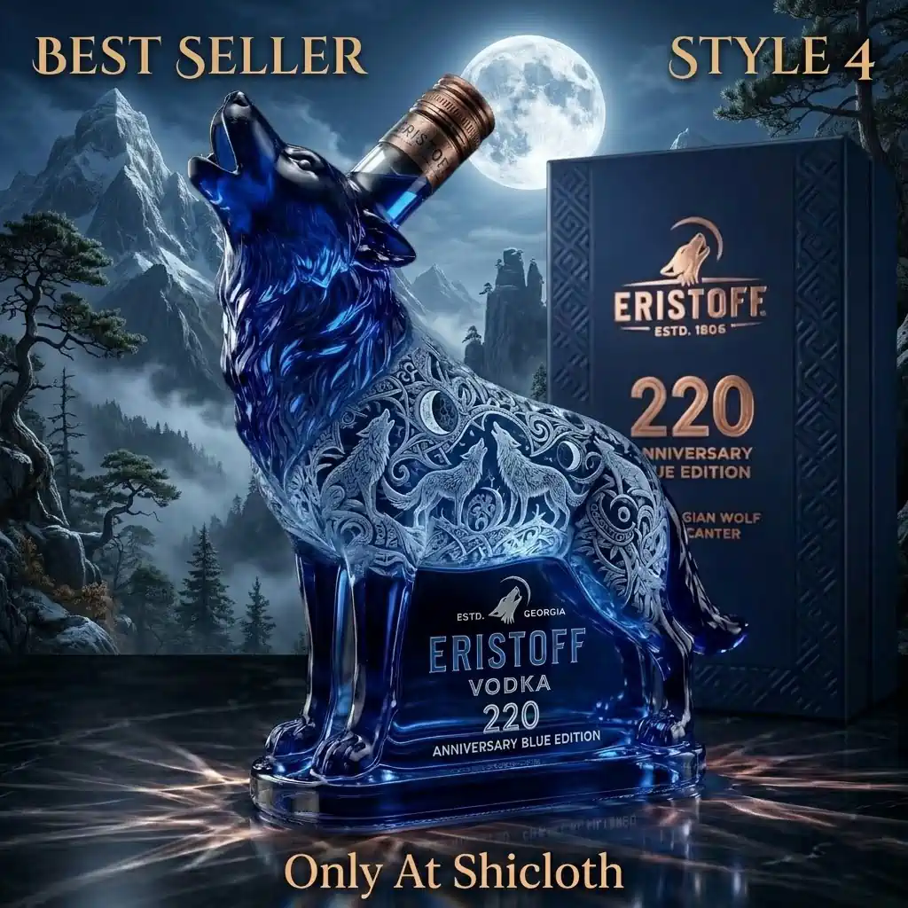Eristoff Vodka Wolf 220 Anniversary Whiskey Bottle