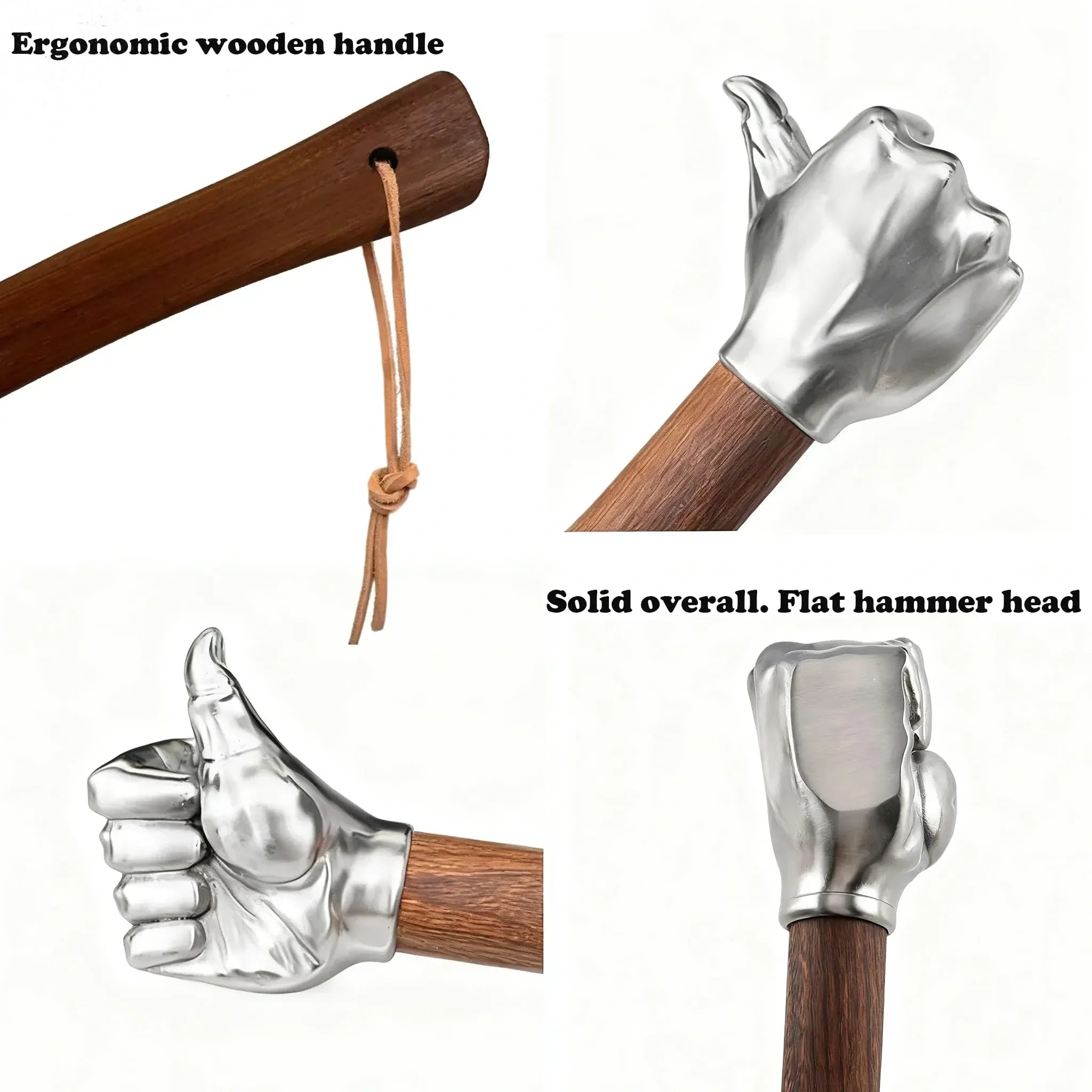 Coocoe 2LB Stainless Steel Wooden-Handle Sledge Hammer
