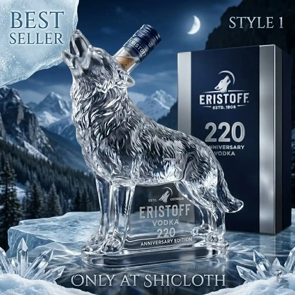 Eristoff Vodka Wolf 220 Anniversary Whiskey Bottle